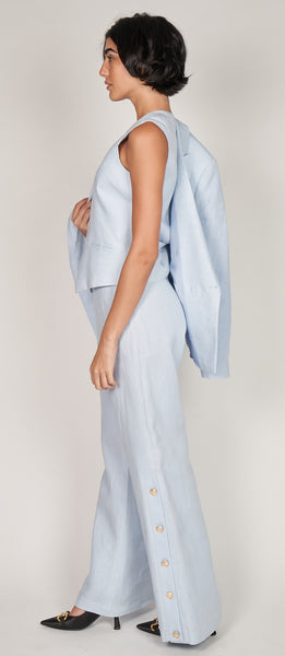 Gia Blue Linen 3pc Suit