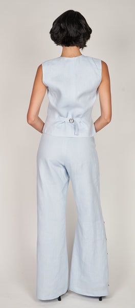 Gia Blue Linen 3pc Suit