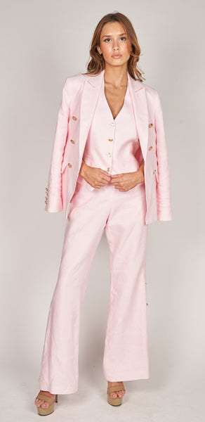 Pink Linen Suit - Gia