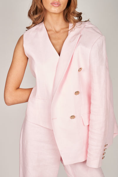 Pink Linen Suit - Gia