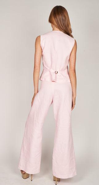 Pink Linen Suit - Gia