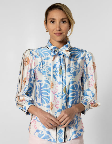 Sky Tie Blouse